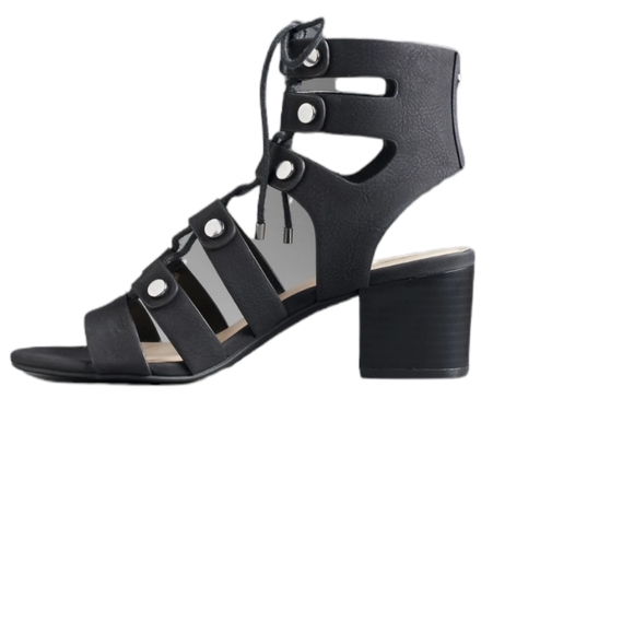 Simply Vera Vera Wang Sandals Back Gladiator Chunky Heel - Picture 2 of 16